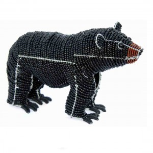 BEADWORX - BLACK BEAR - WILD ANIMAL - HAND CRAFTED ~ BEAD WORK - BEADED GIFT    390757927084
